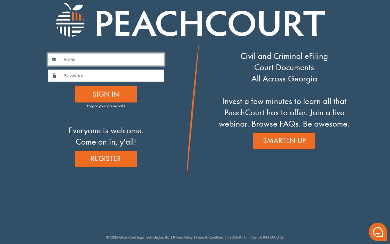 PeachCourt account access for Taliaferro County criminal docket search