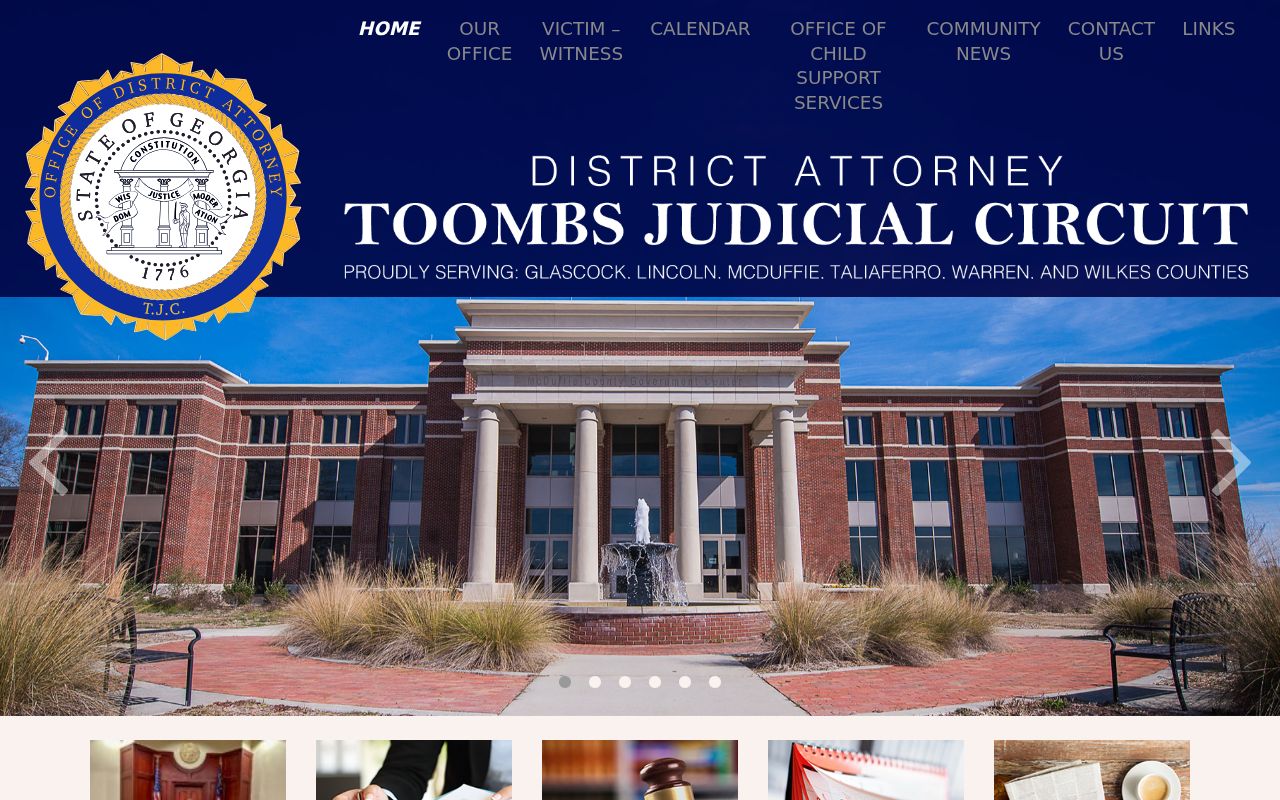 Toombs Judicial Circuit context for the Taliaferro County court docket